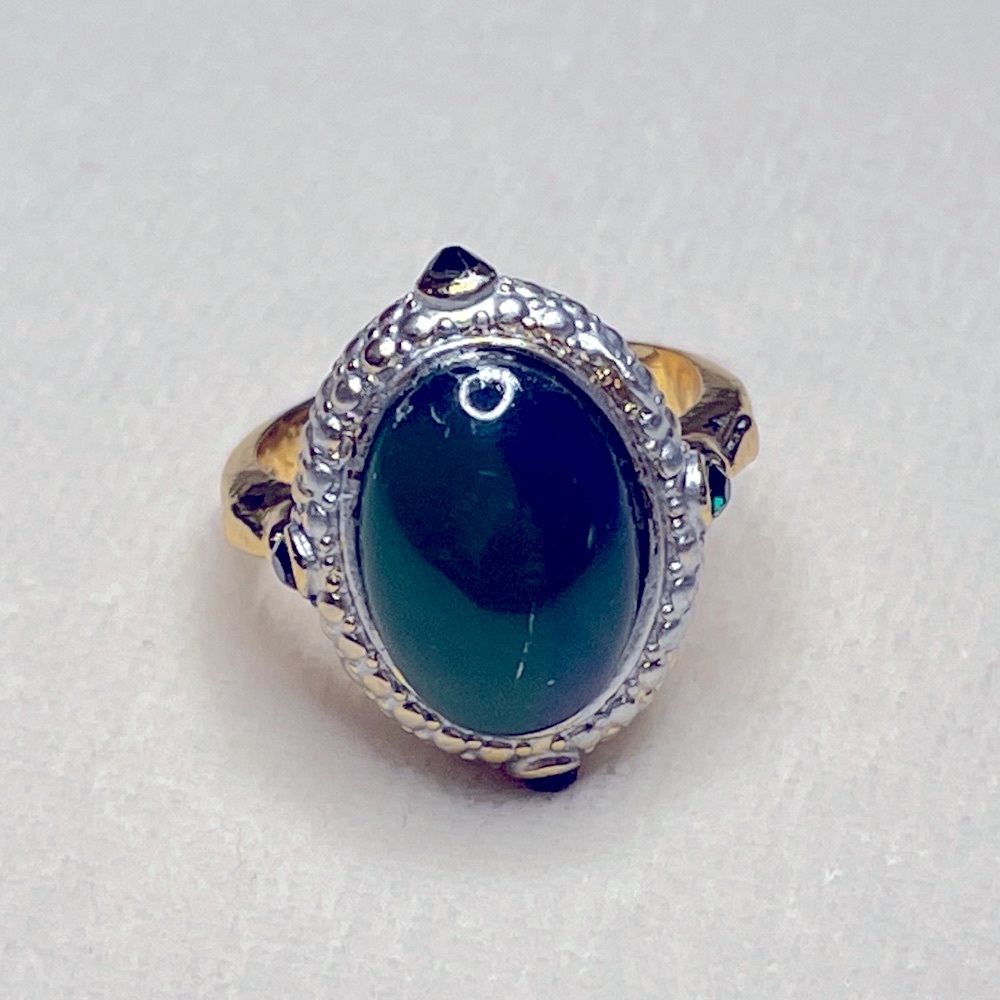 Simulated Emerald & Sapphire Ring
